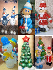 Новогодние фигурки из шаров Новогодние фигурки из шаров
